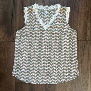 Viishow Floral Tank Top With Lace Details